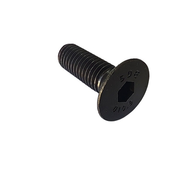DIN Standard Durable Flat Head Socket Cap Screw Full Thread en acier au carbone noirci
