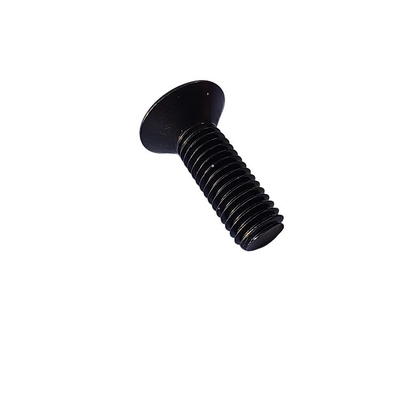 DIN Standard Durable Flat Head Socket Cap Screw Full Thread en acier au carbone noirci