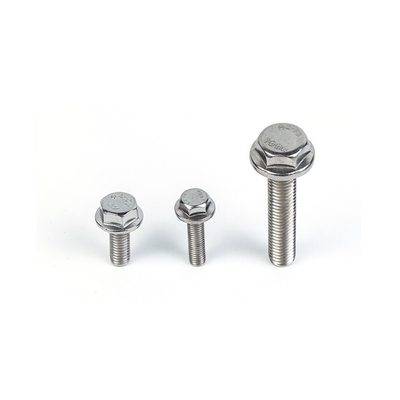 Boulons à flange hexagonale en acier inoxydable à fil complet M3 M4 M5 M6 DIN934 933 avec finition simple