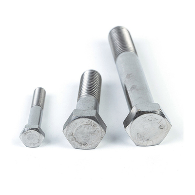 DIN931 Boulons à tête hexagonale en acier inoxydable Boulons à demi-fil hexagonal 4.8 5.8 8.8 M12 M16