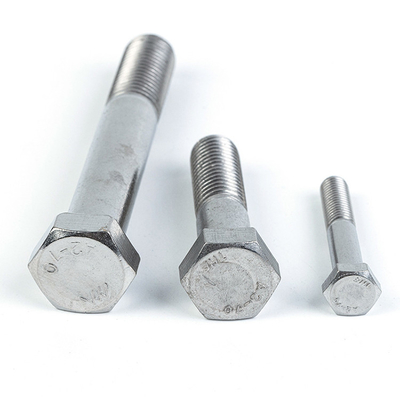 Écrans en acier inoxydable finition simple DIN 931 boulons de tête hexagonale à prix abordable