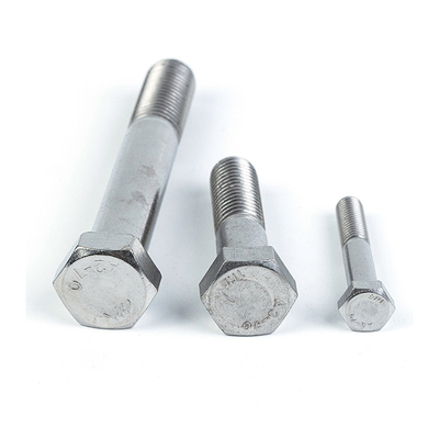 DIN931 304 Boulons hexagonaux extérieurs à demi-dents en acier inoxydable pour la fabrication de fixations
