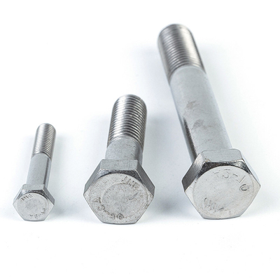 DIN931 en acier inoxydable de qualité 5.8 M6 * 25 mm boulon hexagonale avec finition galvanisée
