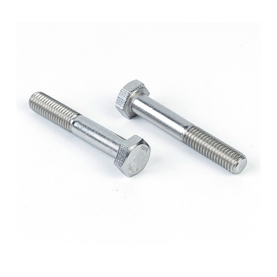 DIN931 en acier inoxydable de qualité 5.8 M6 * 25 mm boulon hexagonale avec finition galvanisée