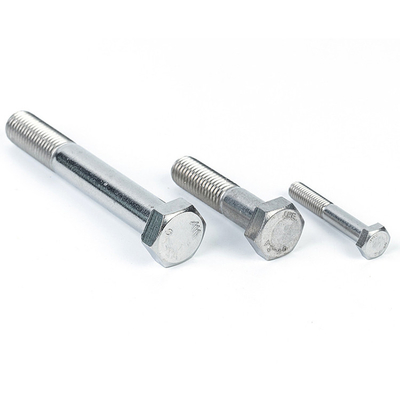 DIN931 en acier inoxydable de qualité 5.8 M6 * 25 mm boulon hexagonale avec finition galvanisée