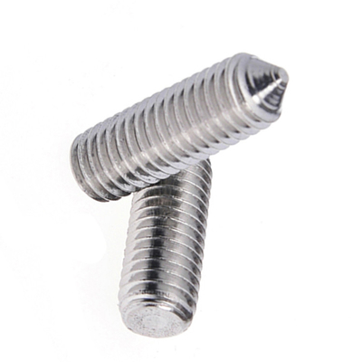 Système de mesure INCH en acier inoxydable Extrémité concave hexagonale Ensemble de vis sans tête