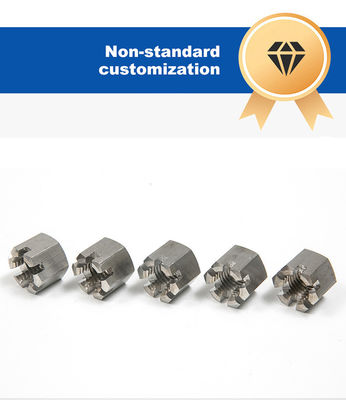 DIN Standard A2-70 Noix hexagonale de château à fente M14 M16 M20 Noix hexagonales de verrouillage Autres finitions