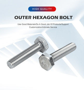 Grade 8.8 En acier inoxydable, vis à bride de soupape hexagonale avec boulon et écrous galvanisés