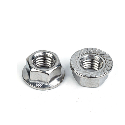 Système de mesure impérial SS304 Noix de bride hexagonale avec bride et revêtement en zinc