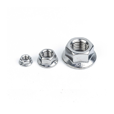 Système de mesure impérial SS304 Noix de bride hexagonale avec bride et revêtement en zinc