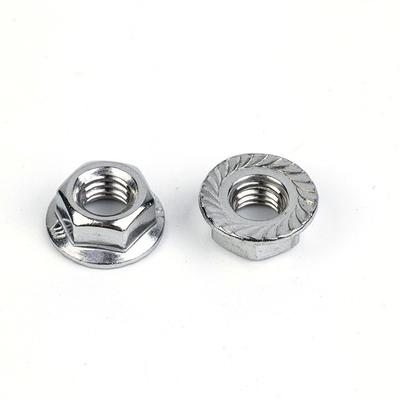 Système de mesure impérial SS304 Noix de bride hexagonale avec bride et revêtement en zinc