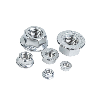 Système de mesure impérial SS304 Noix de bride hexagonale avec bride et revêtement en zinc