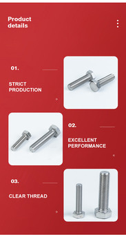 Screws de machine personnalisés à tête plate Hex ensemble de vis de prise Finition simple