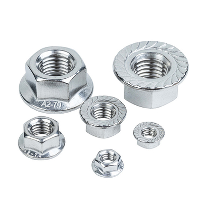 Noix de bride en acier inoxydable pour fixation forte et durable dans l'industrie automobile