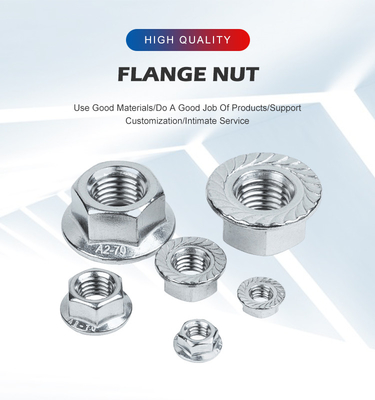 Noix de bride en acier inoxydable pour fixation forte et durable dans l'industrie automobile