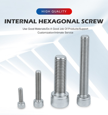 Screw hexagonale interne en acier inoxydable M4 M5 M6 M8 M10 M12 M16 avec finition plate