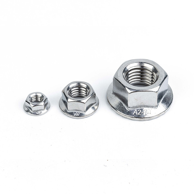 Noix de flange hexagonale en acier inoxydable DIN à 100% contrôlée avec dentelle sur mesure
