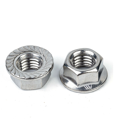 Noix de brides en acier inoxydable DIN6923 M4 M5 M6 M8 M10 M12 M14 M16 avec norme DIN6923