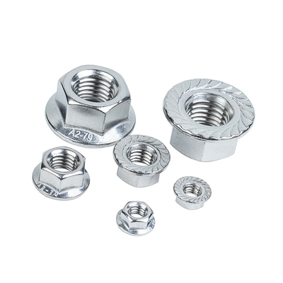 Spécifications multiples DIN Standard 304 316 en acier inoxydable écrous de flange hexagonale Finition autre