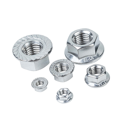 Système de mesure impérial Noix de bride hexagonale en acier inoxydable dans la norme DIN6923