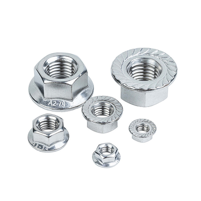 M4-M20 Noix de bride en acier inoxydable avec tache dentelle antidérapante et mesure impériale