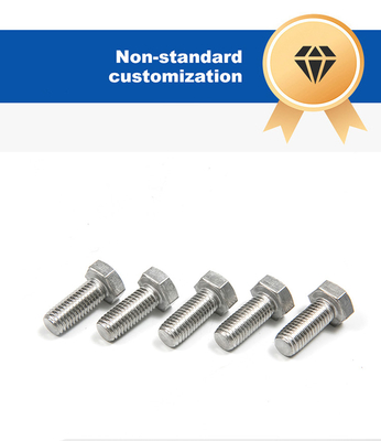 Finition simple M3 M4 M6 M8 304 boulon hexagonal extérieur en acier inoxydable pour l'industrie