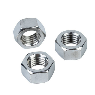 Couleur argentée personnalisée en acier inoxydable 304 Noix hexagonale à fils fins Noix standard Autre