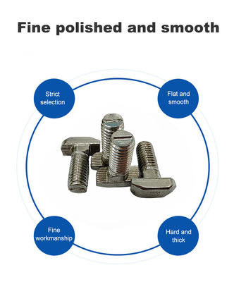 Boulons et écrous à fil complet M8 M10 pour tête carrée en acier inoxydable à montage solaire