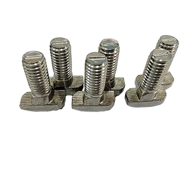 Finition simple T fente boulon vis écroutée M5 M6 M8 M10 T acier au carbone acier inoxydable