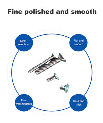 M2-M10 304 en acier inoxydable Screws de sécurité à tête ronde sans épingle avec noyau de colonne Pan Head Bolts à fil complet Type INCH