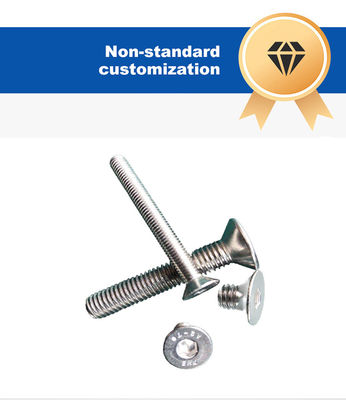 M2-M10 304 en acier inoxydable Screws de sécurité à tête ronde sans épingle avec noyau de colonne Pan Head Bolts à fil complet Type INCH