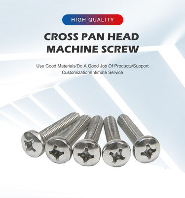 M2 M3 M4 M5 M6 M8 A2 304 d'acier inoxydable en croix de rétrécissement Phillips Pan tête de machine vis métrique