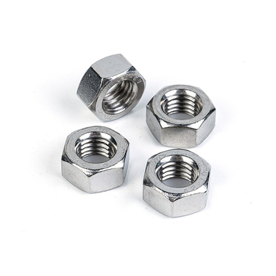Hexagone monture Noix d'argent Hex Noix de fil grossier Noix fine en acier inoxydable Noix haut choix