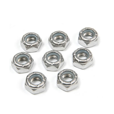 Noix de verrouillage en nylon d'acier inoxydable inspectée à 100% selon la norme DIN985 pour les applications lourdes