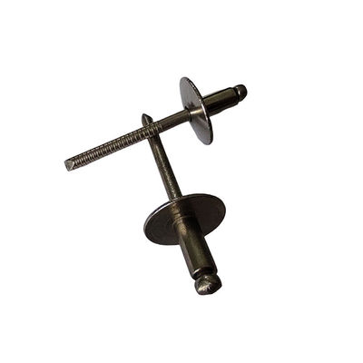 Rivets de tirage en fer à tête ronde à large bord de type ouvert pour les équipements des centres de traitement de l'acier