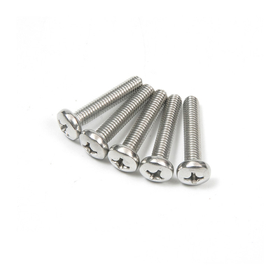 Type de fil complet M2 M2.5 M3 M4 M5 M6 M8 GB818 304 Croix en acier inoxydable Phillips boulon à tête de plateau rond