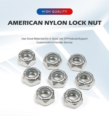 UNC en acier inoxydable fil fin hexagonale de nylon insert Noix de verrouillage 100% de contrôle et abordable