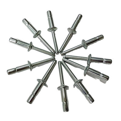 Rivets à tête ronde en acier au carbone avec rivets à tête blanche de type verrouillage à haute résistance sur Alibaba