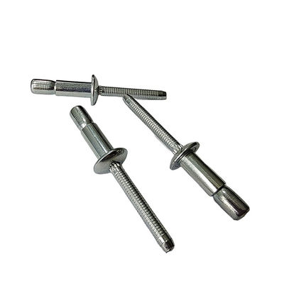 Résistance élevée à l'interverrouillage série SSPI Rivets aveugles en acier au carbone Tête ronde Finition brillante