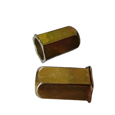 Acier au carbone plaqué au zinc jaune à petite tête, écrous à hexagone ouverts, pour l'industrie lourde