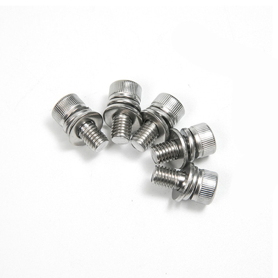Scoupe à trois combinaisons en acier inoxydable 304 avec laveuse à ressort plat et tête hexagonale