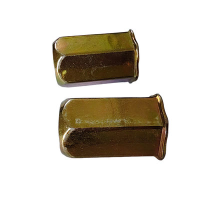 Acier au carbone plaqué au zinc jaune à petite tête, écrous à hexagone ouverts, pour l'industrie lourde