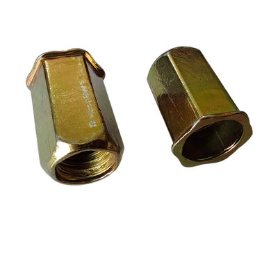 Acier au carbone plaqué au zinc jaune à petite tête, écrous à hexagone ouverts, pour l'industrie lourde