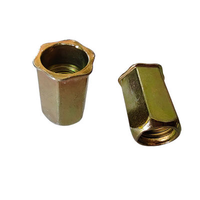 Acier au carbone plaqué au zinc jaune à petite tête, écrous à hexagone ouverts, pour l'industrie lourde