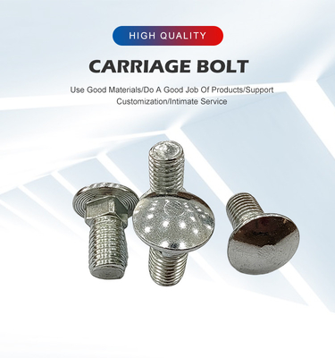 Boulons de chariot en acier inoxydable M3-M12 à tête de champignon semi-ronde et à cou carré