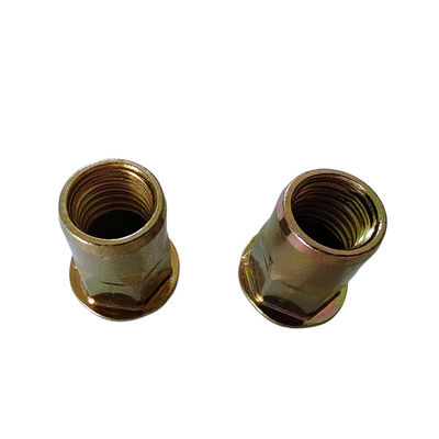 Zinc jaune-chromat plaqué en acier au carbone semi-hex à tête plate