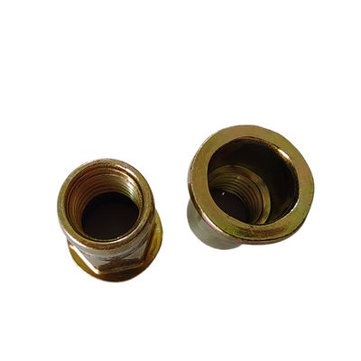 Noix de rivets ouverte en acier au carbone en acier zinc-plaqué jaune impérial pour automobile