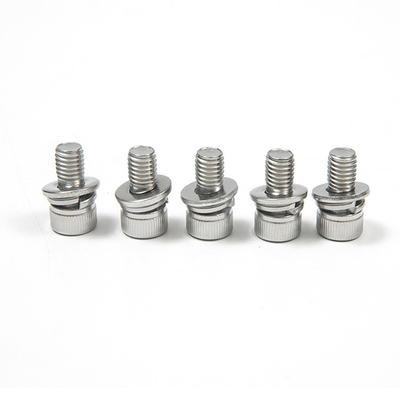 Screw hexagonale en acier inoxydable 100% inspecté avec tête ronde et plaquette élastique