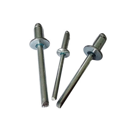 3.0 mm Rivets à bout ouvert et à bout aveugle pour la nature / couleur Rivets à tête ronde en fer en finition brillante