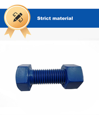 Barre en acier au carbone en acier au carbone en acier zinc plaqué boulon sans tête à double extrémité fileté 10 mm-1000 mm Longueur